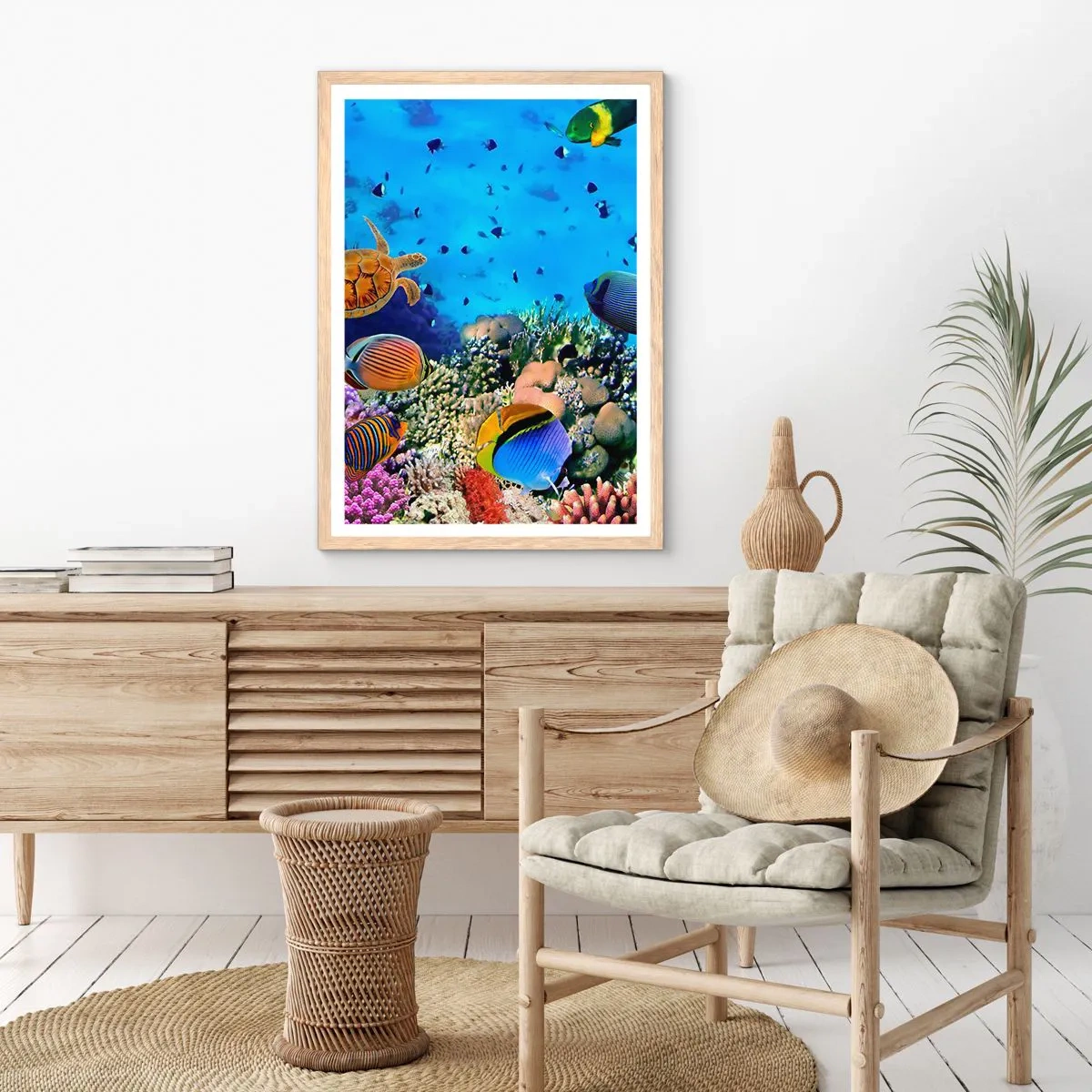 Plakát v rámu světlý dub - Co víme o životě… - 61x91 cm