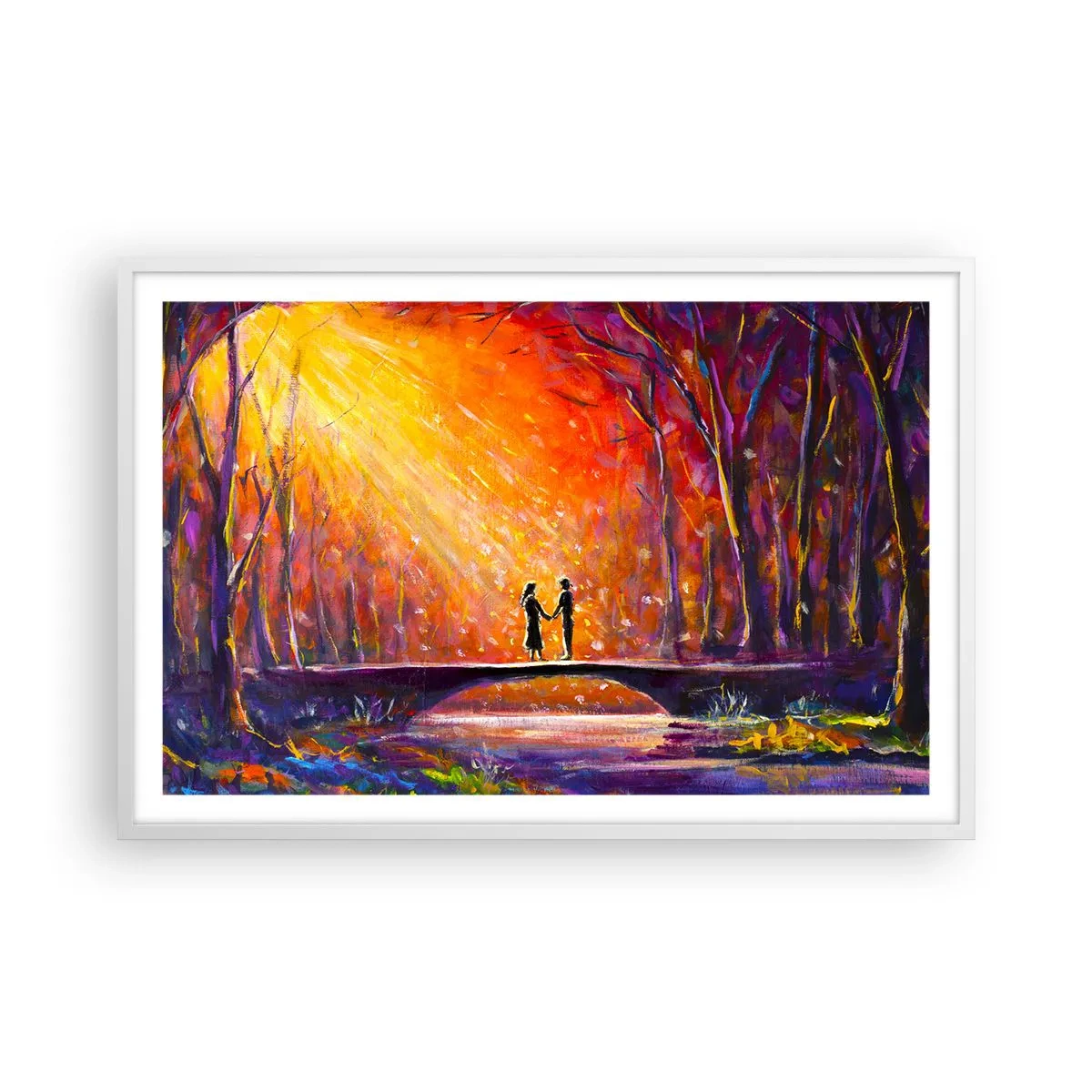 Plakát v bílém rámu - Nebe je taky miluje - 91x61 cm