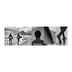 Vzor Fototapety Premium Sand - Samba na jednu vlnu - Surfař, Brazílie, Moře - 100x30 cm