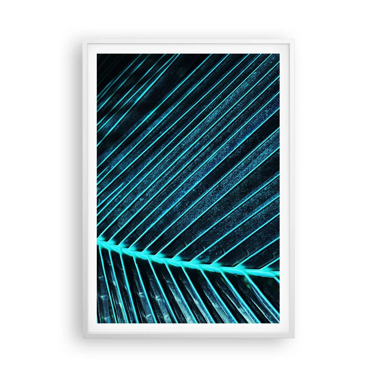 Plakát v bílém rámu - Textura zeleně - 70x100 cm