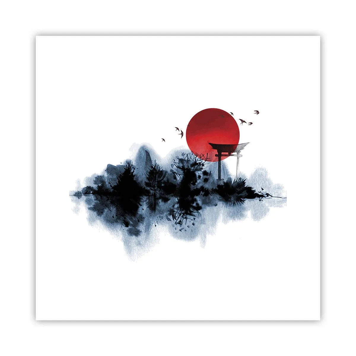 Plakát - Japonský pohled - 30x30 cm