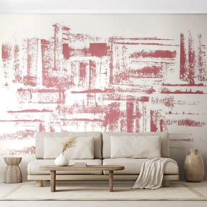 Fototapeta Standard Eco - Červené město - Abstrakce, Grafika, Malování - 400x280 cm