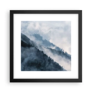 Plakát v černém rámu - Horská mystika - 30x30 cm
