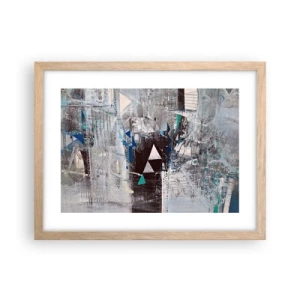 Plakát v rámu světlý dub - Přednostní pořadí trojúhelníků - 40x30 cm