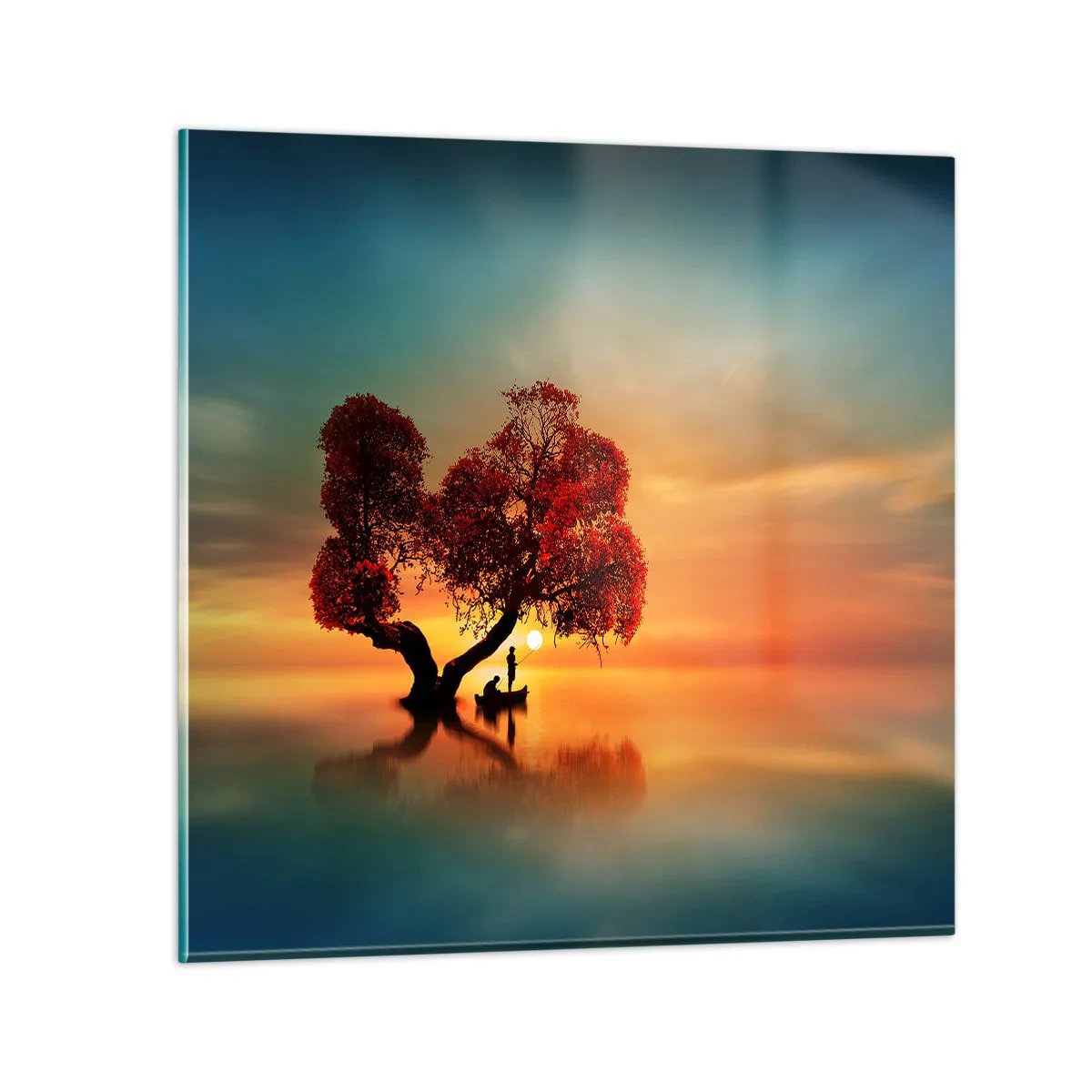 Obraz na skle - Voda a ticho vesmíru - 40x40 cm