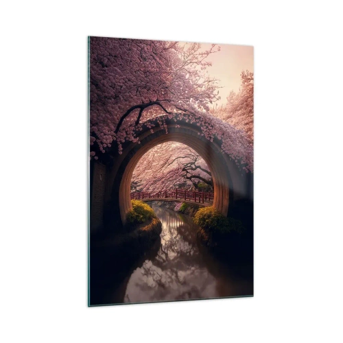Obraz na skle - Japonské jaro - 70x100 cm