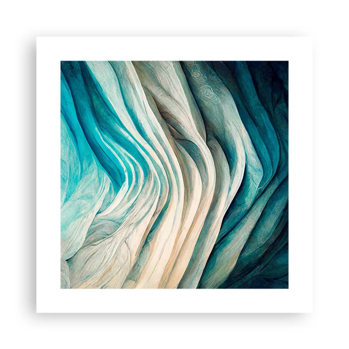 Plakát - Modrá neukojitelnost - 40x40 cm