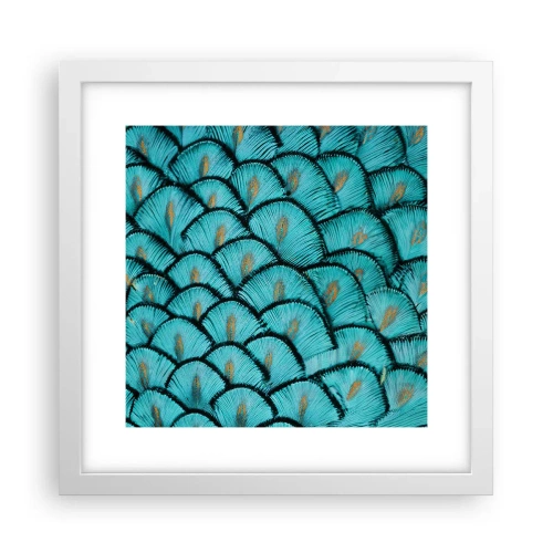 Plakát v bílém rámu - Velká slavnost peří - 30x30 cm