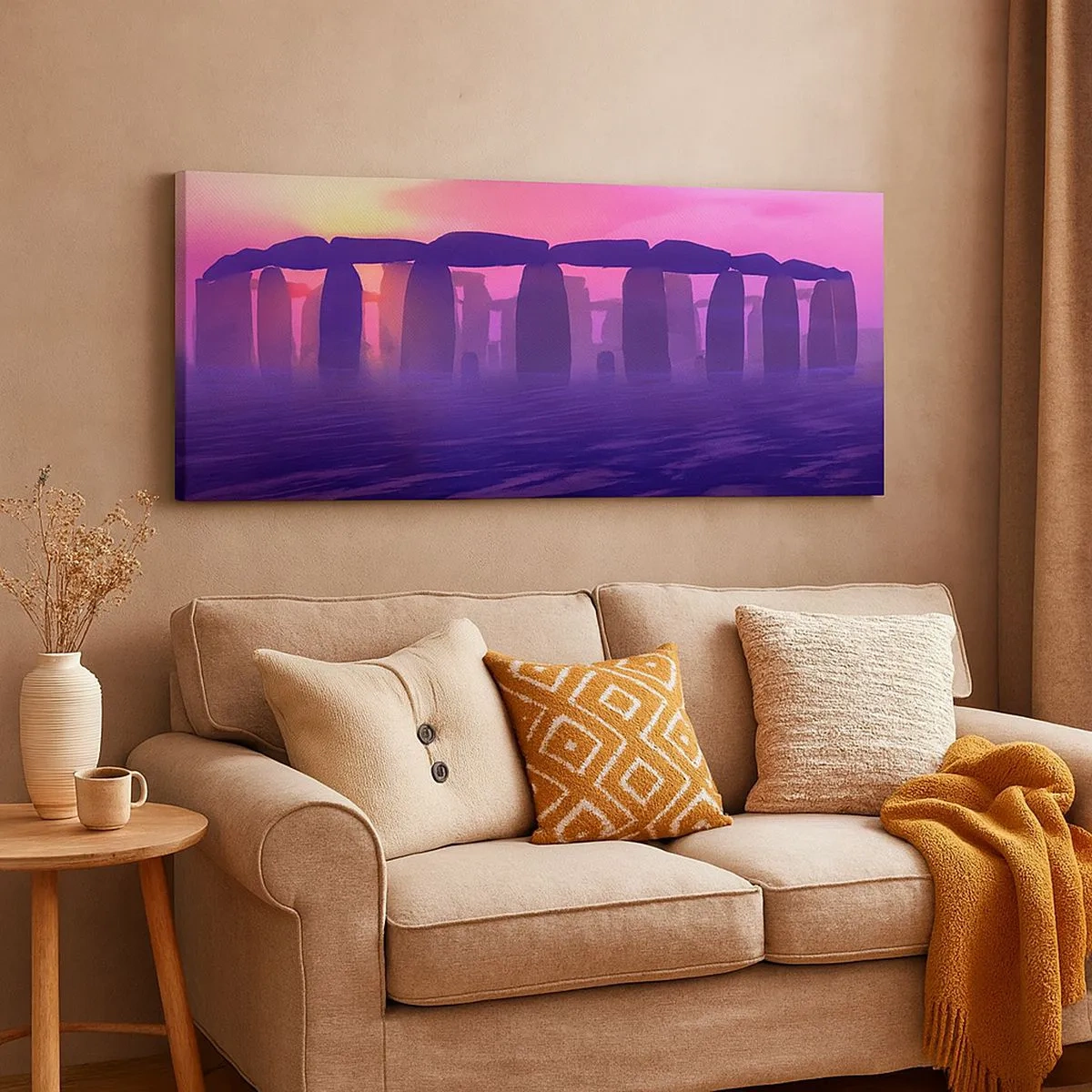 Obraz na plátně - Tajemství za svítání v mlze - 100x40 cm