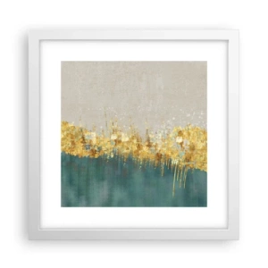Plakát v bílém rámu - Zlatá hranice - 30x30 cm