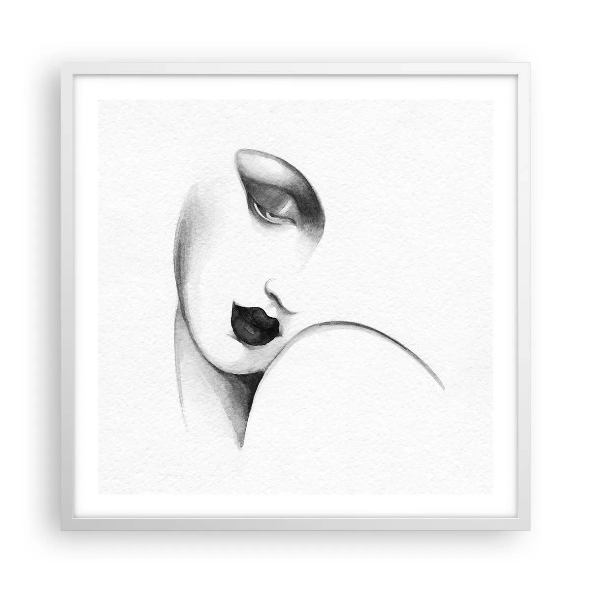 Plakát v bílém rámu - Ve stylu Lempické - 60x60 cm
