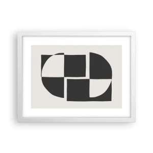 Plakát v bílém rámu - Antitéza – syntéza - 40x30 cm