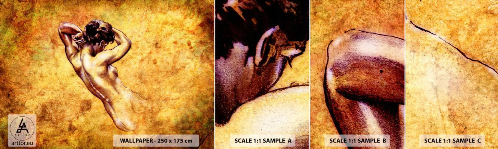 Fototapeta Vzorek Standard Eco - Odhalené, ale stále tajemství - Žena, Akt, Kus - 100x30 cm