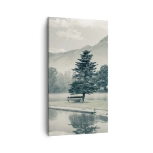 Obraz na plátně - Jezero ještě spí - 45x80 cm