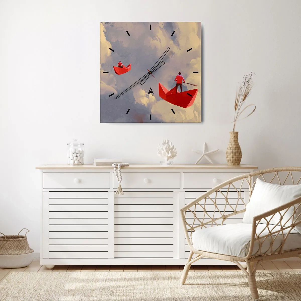 Nástěnné hodiny - Výprava snílků - 30x30 cm