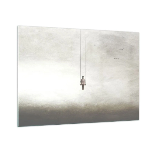 Obraz na skle - Dítě v nás - 100x70 cm