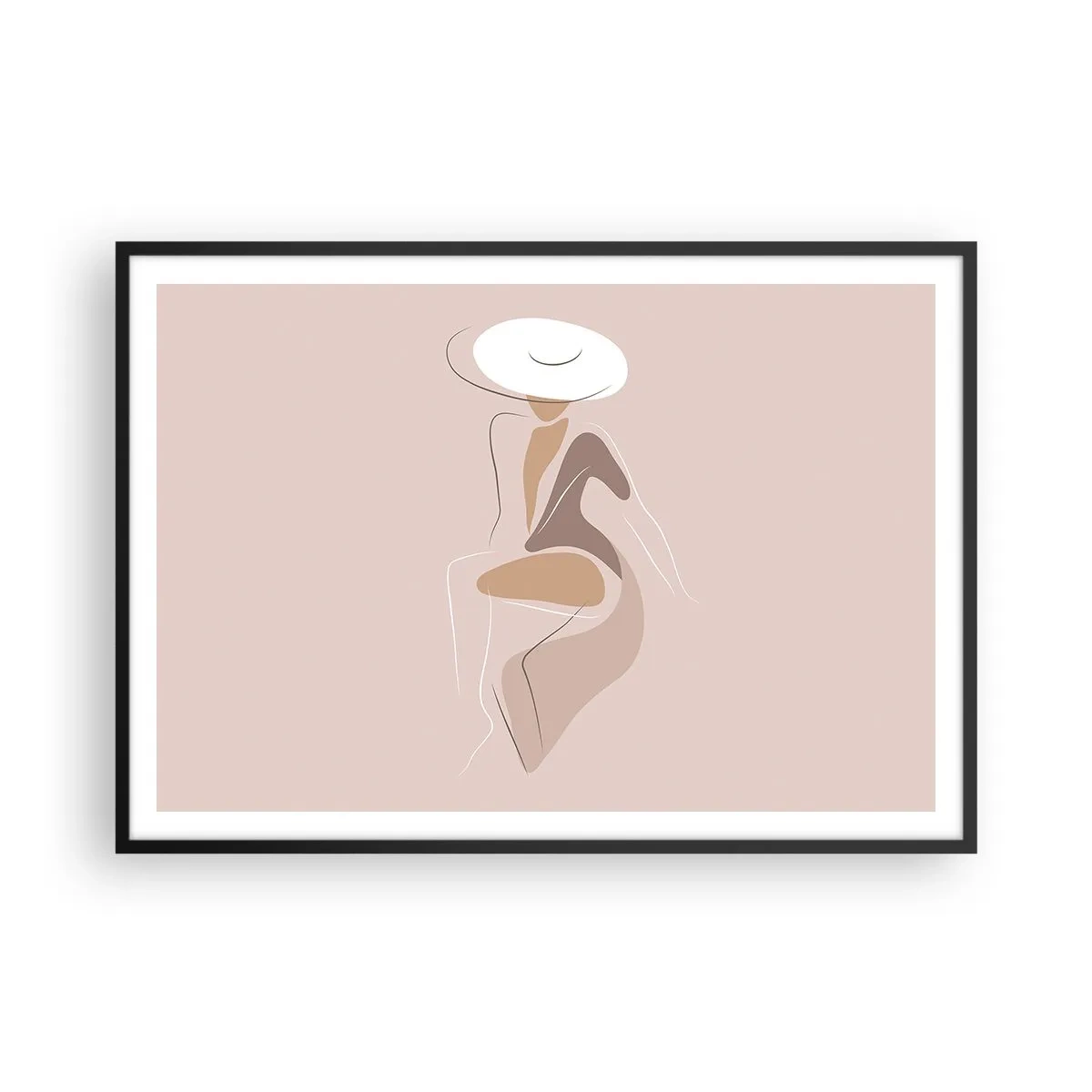 Plakát v černém rámu - Jak vypadá pravá dáma? - 100x70 cm