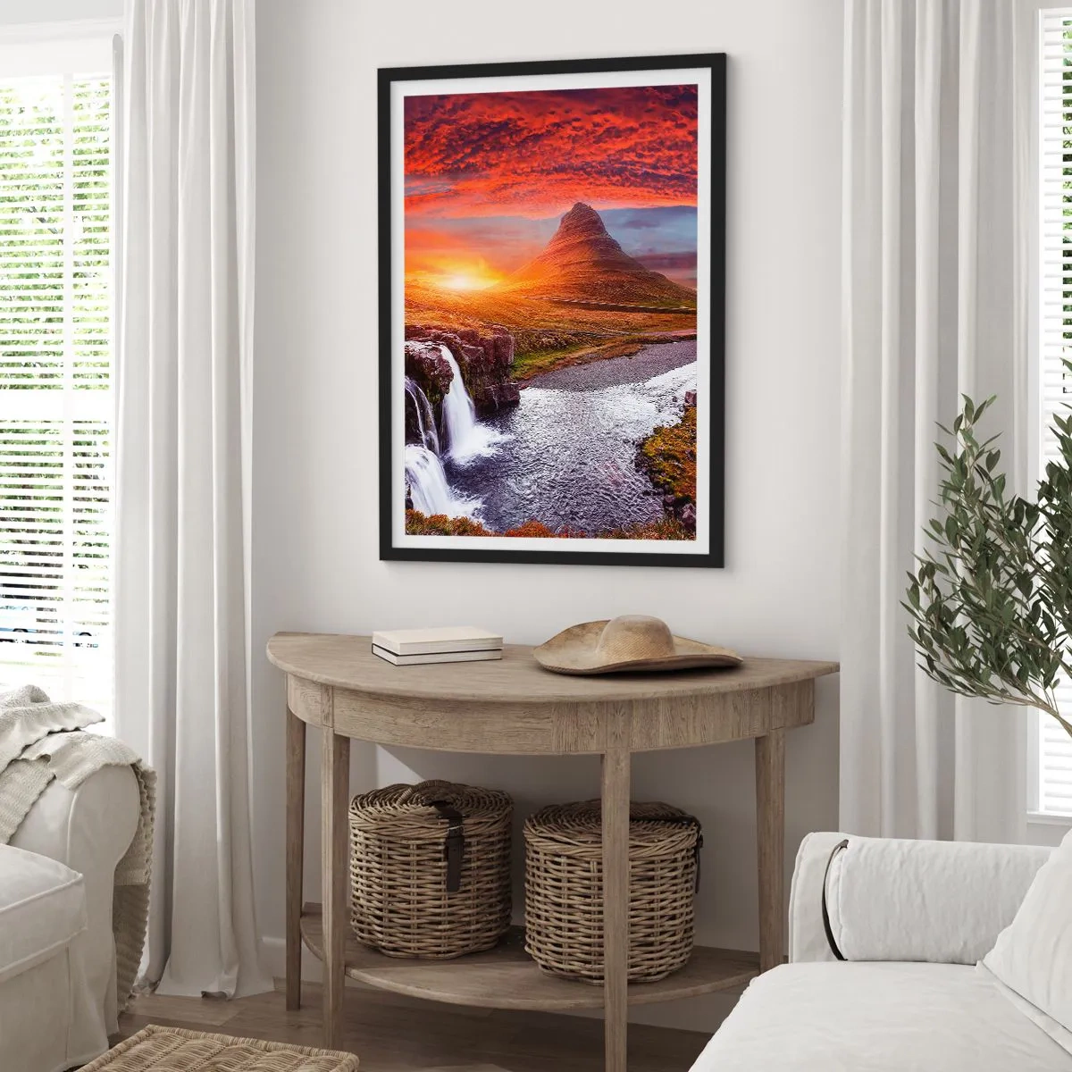 Plakát v černém rámu - Pohled na Středozem - 70x100 cm