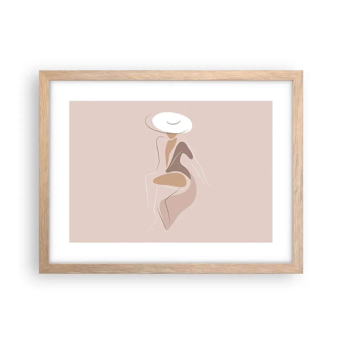 Plakát v rámu světlý dub - Jak vypadá pravá dáma? - 40x30 cm