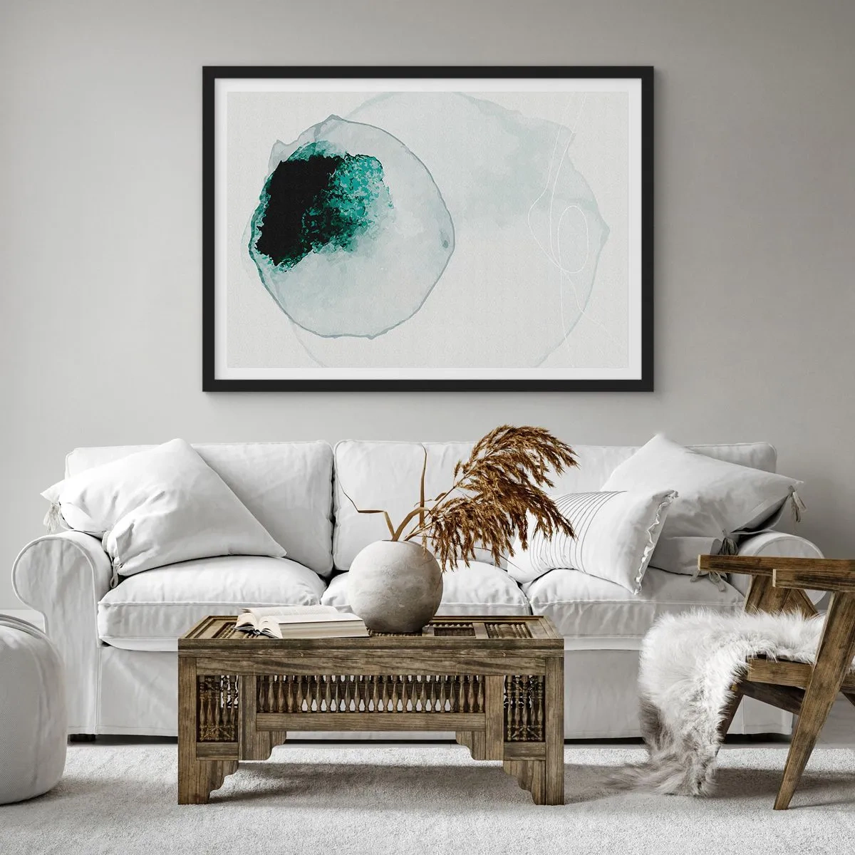 Plakát v černém rámu - V kapce vody - 70x50 cm