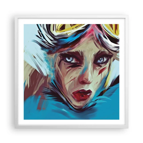 Plakát v bílém rámu - Silniční válečnice - 60x60 cm