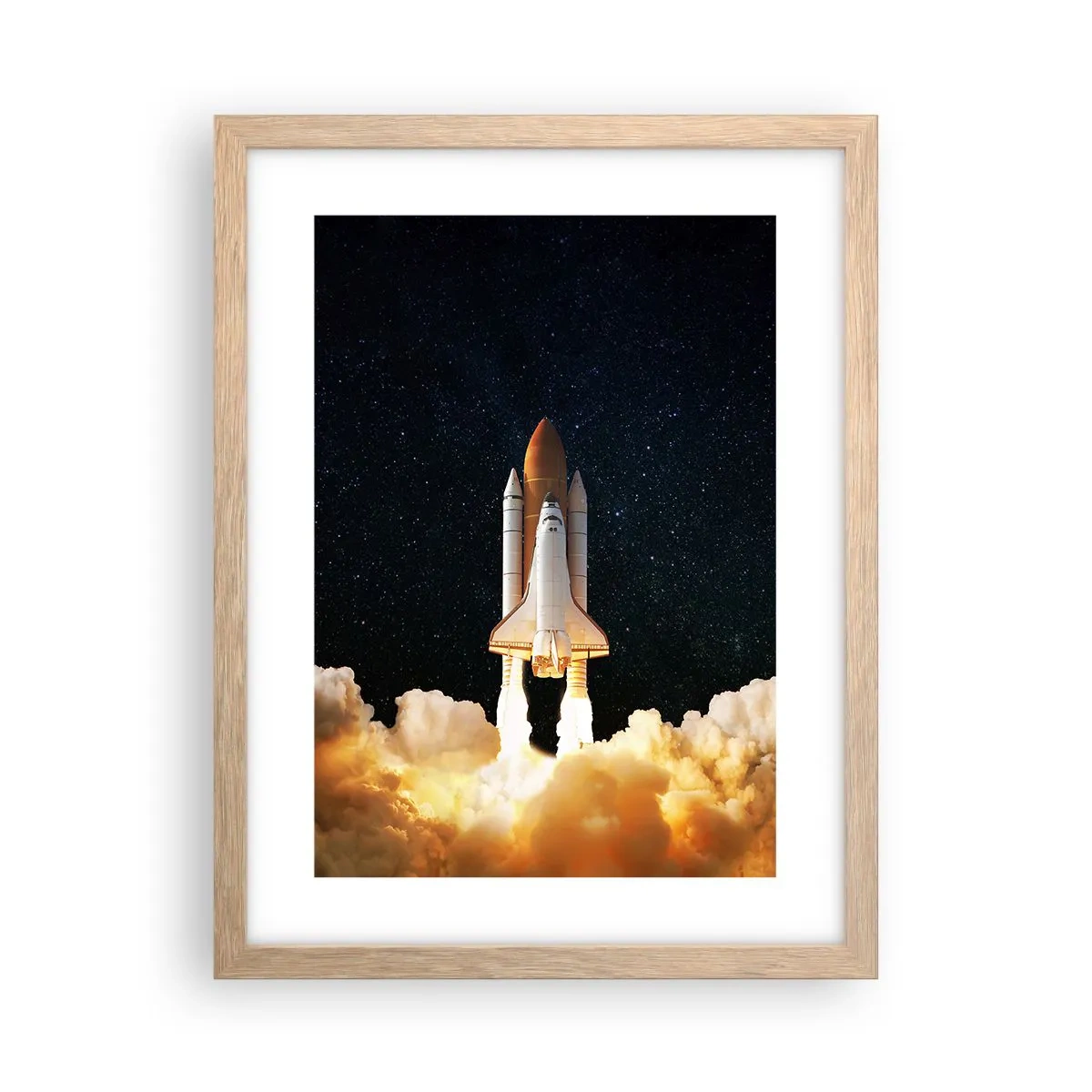 Plakát v rámu světlý dub - Ad astra! - 30x40 cm