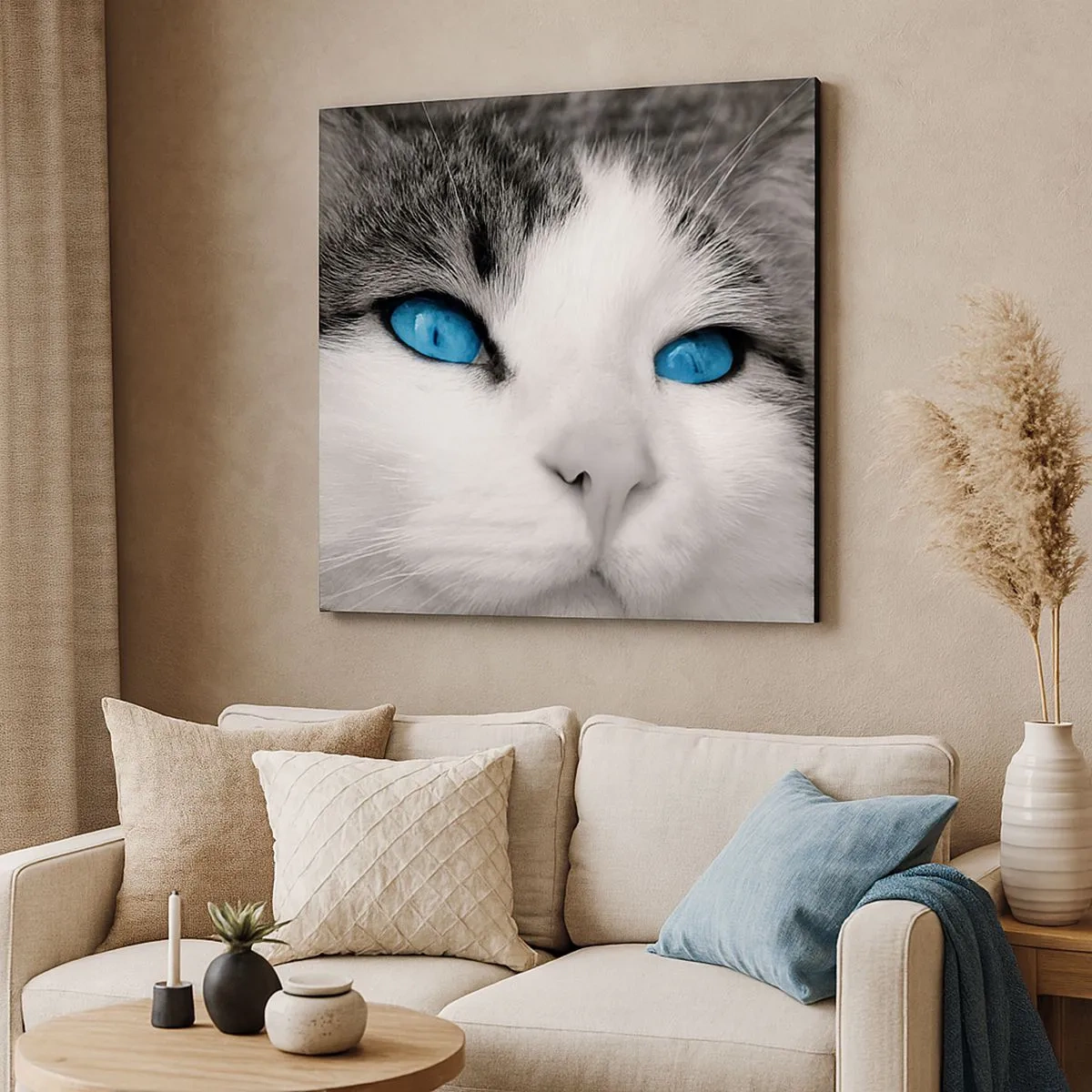 Obraz na plátně - Neobvyklý modrooký - 30x30 cm