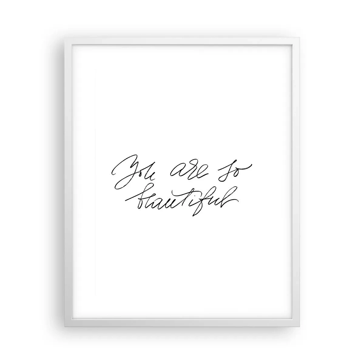 Plakát v bílém rámu - Opravdu, věřte… - 40x50 cm