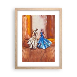 Plakát v rámu světlý dub - Půvabné duo - 30x40 cm