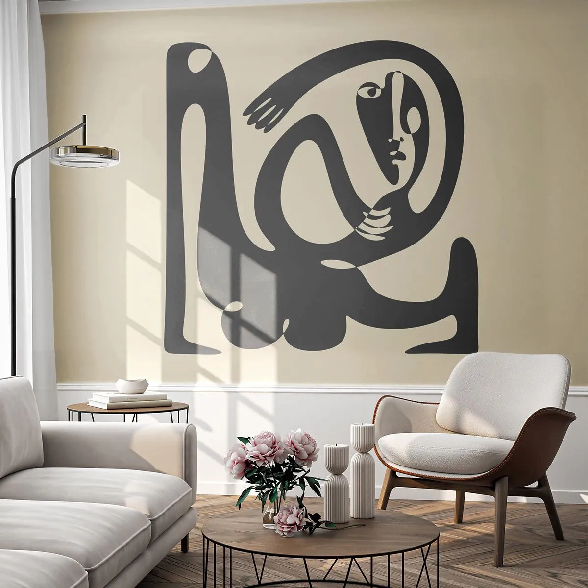 Fototapeta Samolepicí Deluxe Sticker - Téměř Picasso - Abstrakce, Kus, Grafika - 250x175 cm