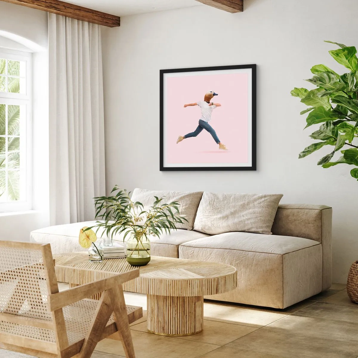 Plakát v černém rámu - Špetka absurdity - 40x40 cm