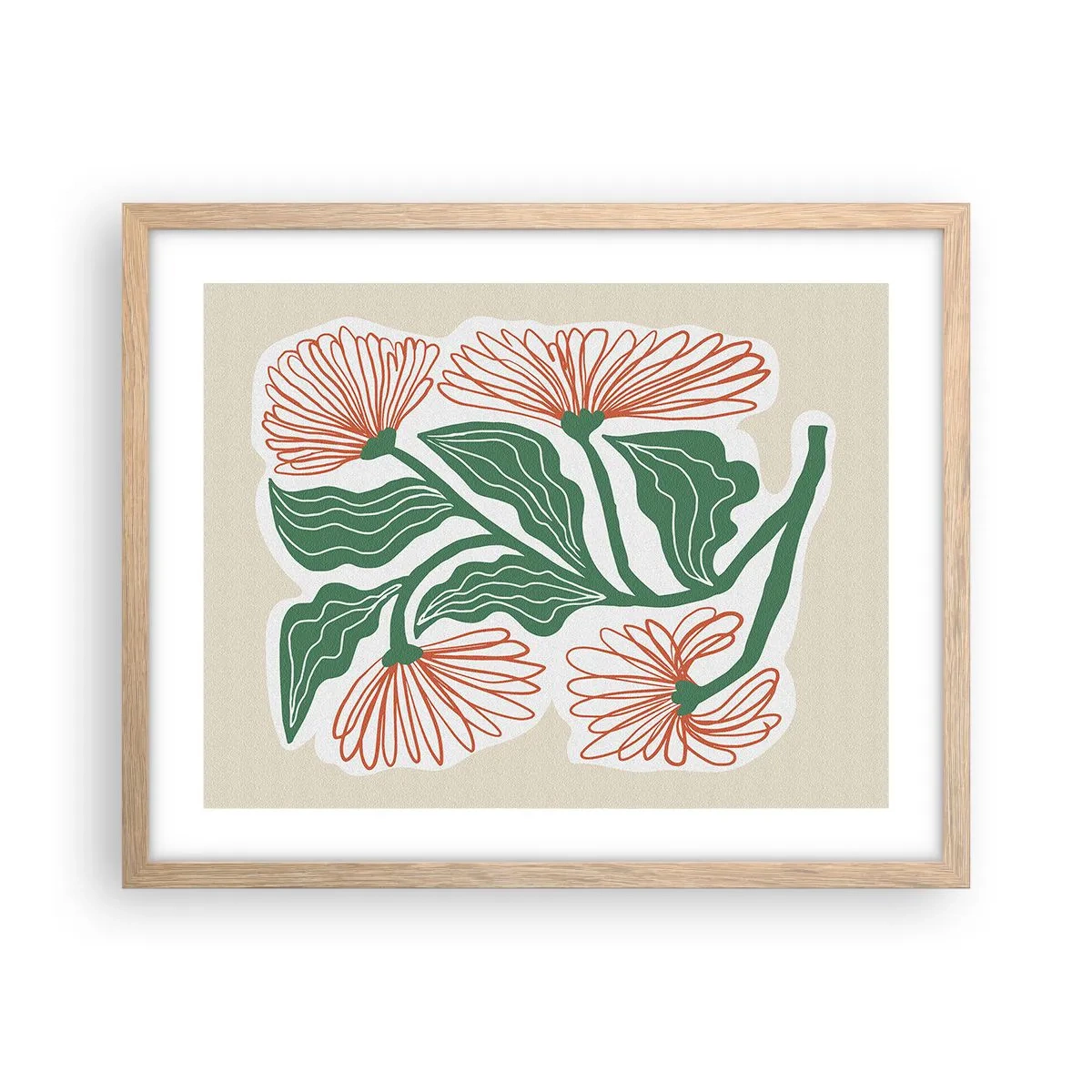 Plakát v rámu světlý dub - Lidové i moderní - 50x40 cm