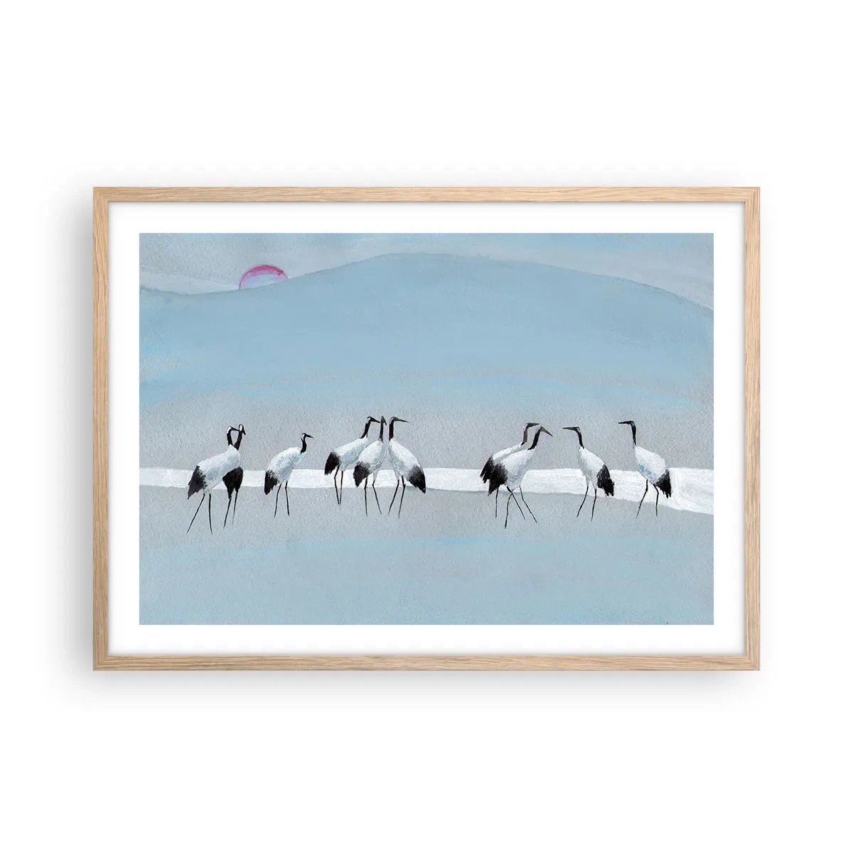 Plakát v rámu světlý dub - Po horkém dni - 70x50 cm