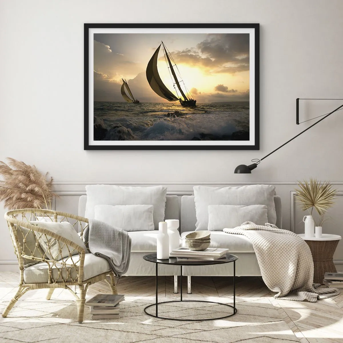 Plakát v černém rámu - S větrem a proti větru - 70x50 cm
