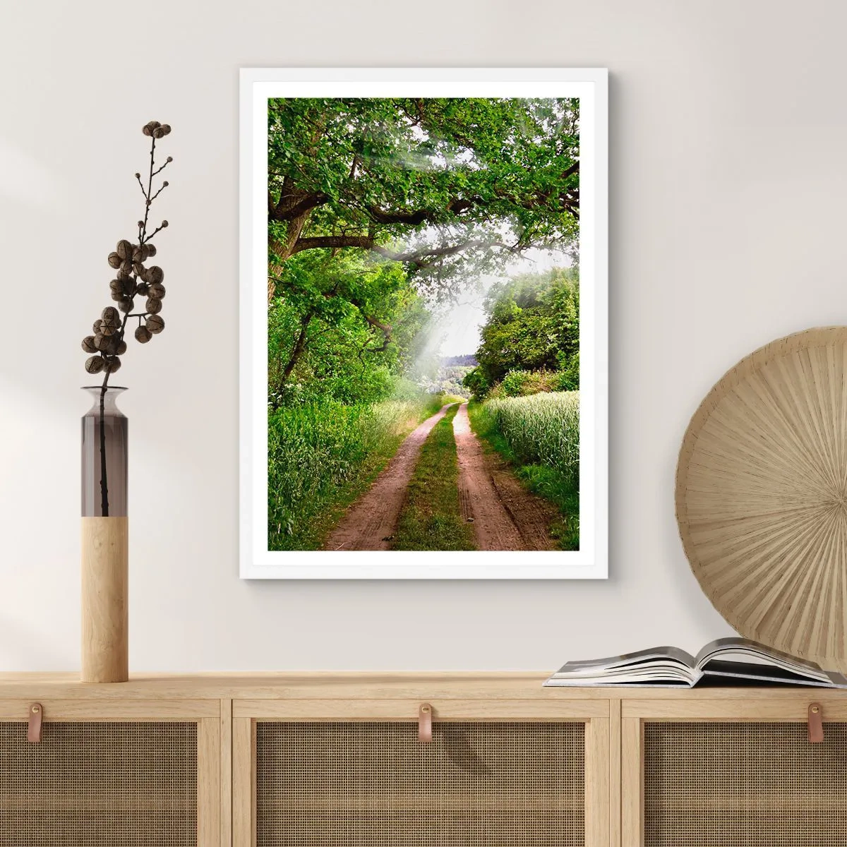 Plakát v bílém rámu - Et in Arcadia ego - 70x100 cm