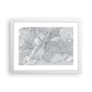 Plakát v bílém rámu - Anatomie metropole - 40x30 cm