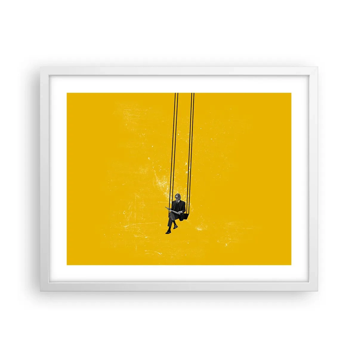 Plakát v bílém rámu - Den jako každý jiný - 50x40 cm