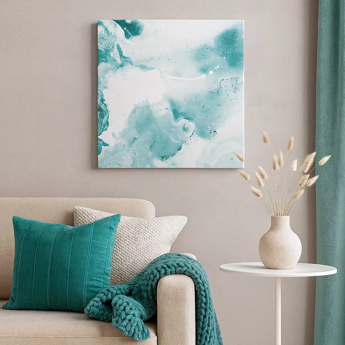 Obraz na plátně - Povodí modré - 30x30 cm