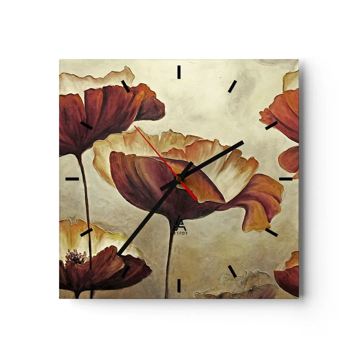 Nástěnné hodiny - Lán louky - 40x40 cm