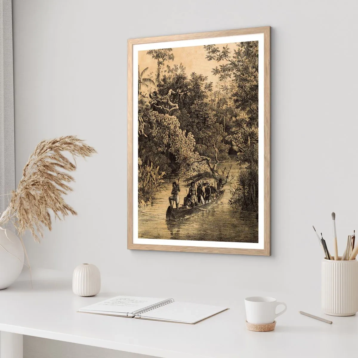 Plakát v rámu světlý dub - Výlet ke zdroji - 70x100 cm