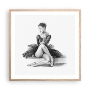 Plakát v rámu světlý dub - Okouzlená tancem - 60x60 cm