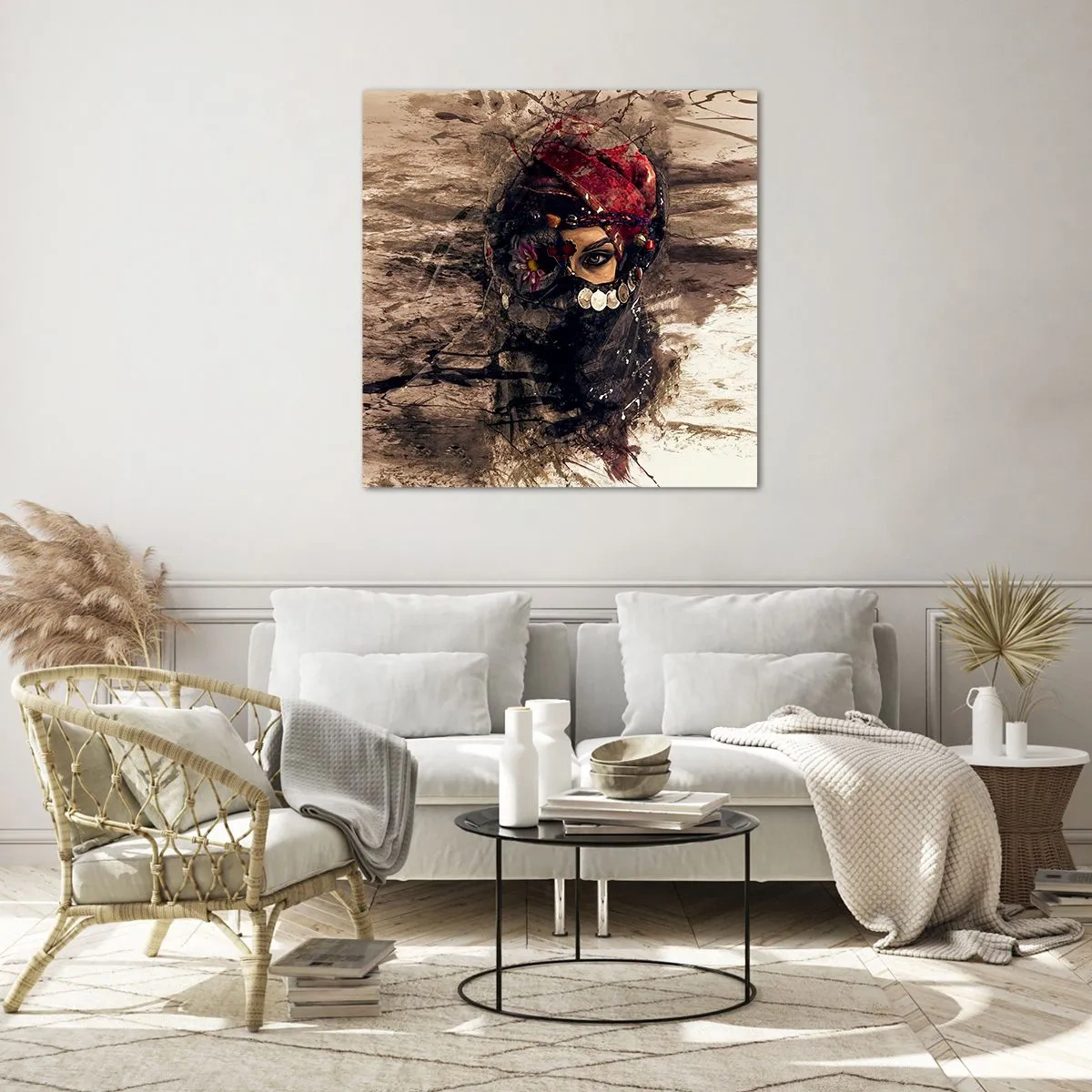 Obraz na skle - Přinejmenším znepokojující - 70x70 cm