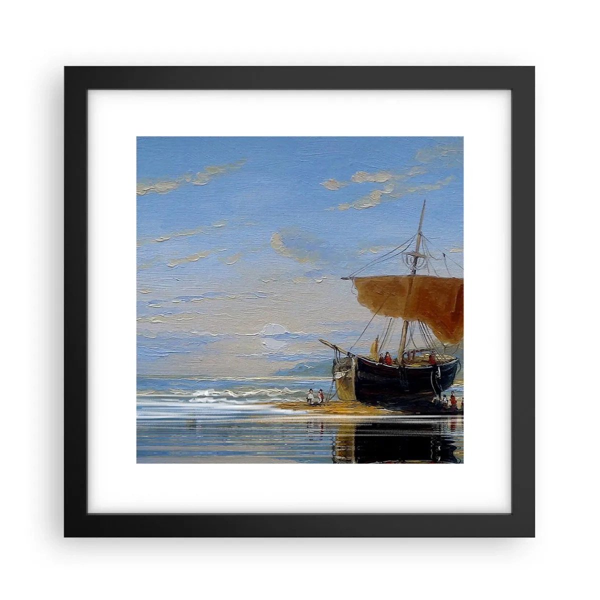 Plakát v černém rámu - Voda, země, vzduch - 30x30 cm