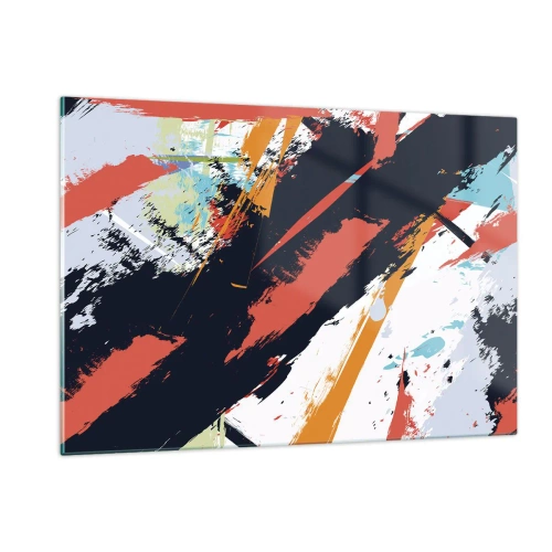 Obraz na skle - Dynamická kompozice - 120x80 cm