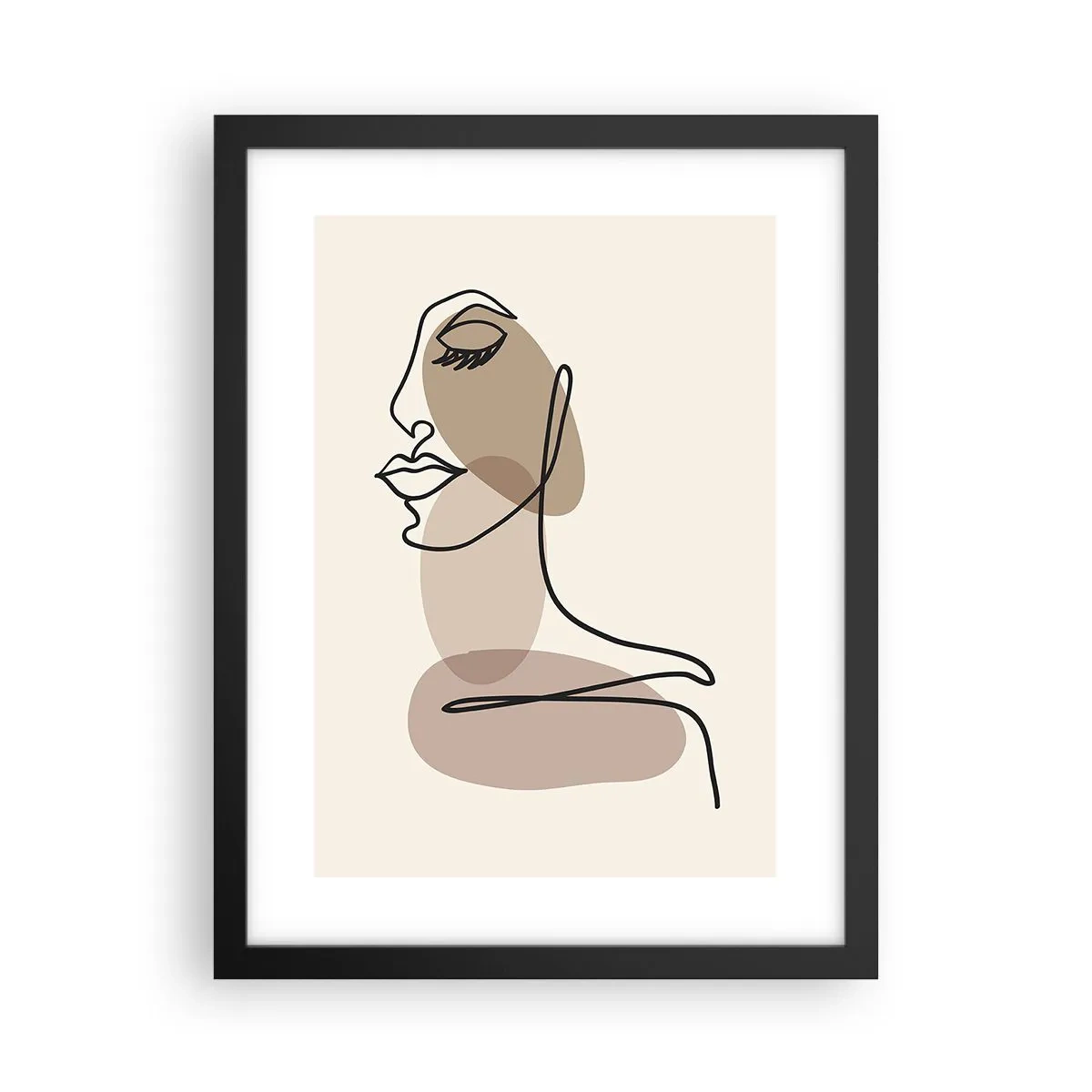 Plakát v černém rámu - Určitá linie krásy - 30x40 cm