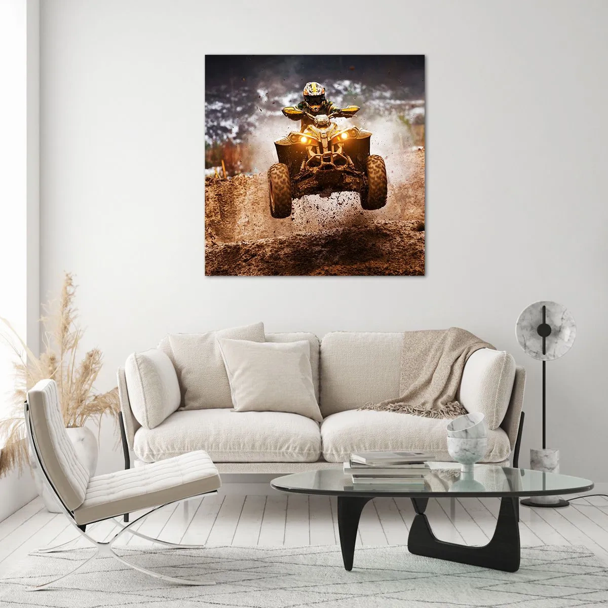 Obraz na skle - No risk no fun - 70x70 cm