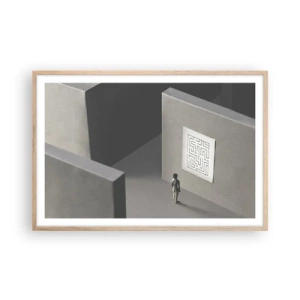 Plakát v rámu světlý dub - Kde to ale jsem? - 91x61 cm