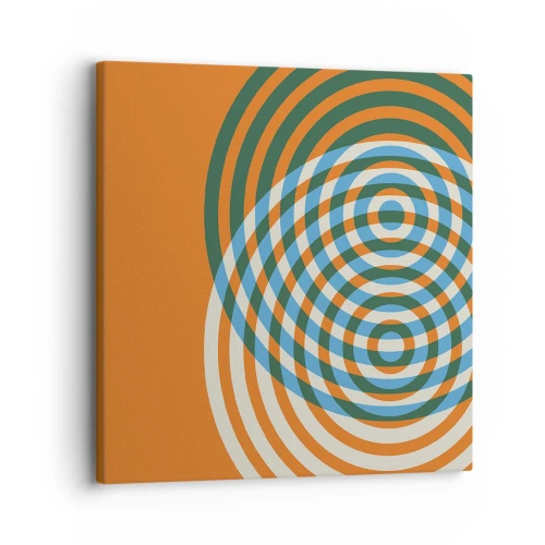 Obraz na plátně - Abstraktní kruhová variace - 30x30 cm