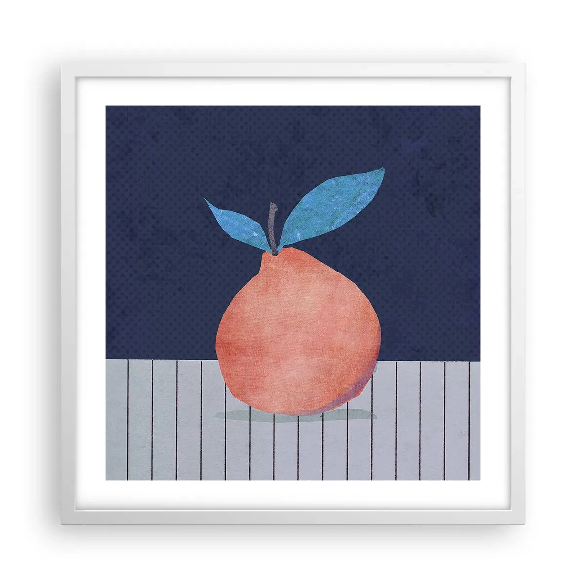 Plakát v bílém rámu - Konvexita a rovina - 50x50 cm