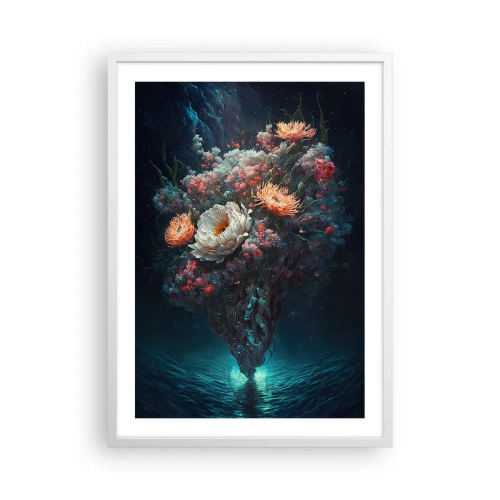 Plakát v bílém rámu - Podivná zahrada - 50x70 cm